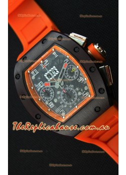 Richard Mille RM011-FM Felipe Massa One Piece Ceramic Case Watch in Orange Strap