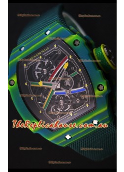 Richard Mille 67-02 Wayde Van Niekerk Forged Carbon Swiss Replica Watch 