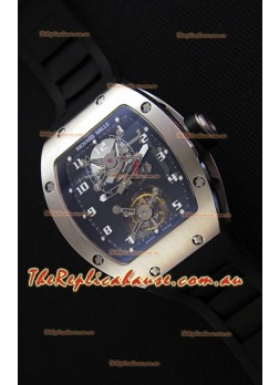 Richard Mille RM001 Evolution Tourbillon Swiss Replica Watch with Brushed Steel Case