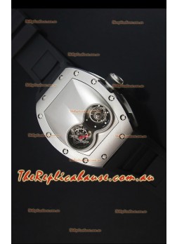 Richard Mille RM053 Tourbillon Pablo Mac Donough Swiss Replica Watch in Titanium Case Black Strap