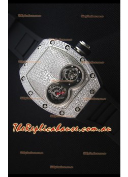 Richard Mille RM053 Tourbillon Pablo Mac Donough Swiss Replica Watch in Titanium Case Black Strap