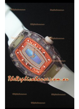 Richard Mille RM07-02 Sapphir Ladies Swiss Replica Watch in Blue Pearl Dial 