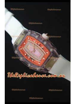 Richard Mille RM07-02 Sapphir Ladies Swiss Replica Watch in Pink Pearl Dial 