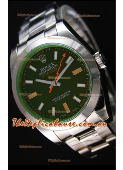 Rolex Milgauss 116400M Swiss Watch with Black Dial - Ultimate 904L Steel Watch 