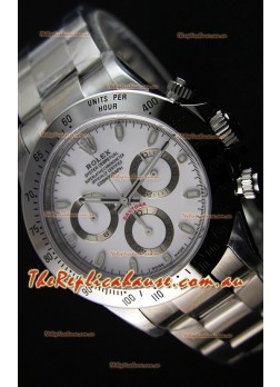 Rolex Cosmograph Daytona 116520 White Dial Original Cal.4130 Movement - Ultimate 904L Steel Watch 