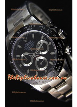 Rolex Cosmograph Daytona 116500LN Black Dial Original Cal.4130 Movement - Ultimate 904L Steel Watch 