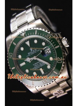 Rolex Submariner Ref#116610LV The Hulk Swiss Replica 1:1 Mirror - Ultimate 904L Steel Watch 