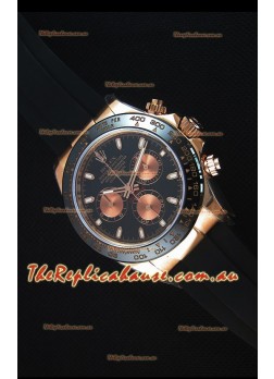 Rolex Daytona 116515 Everose 1:1 Mirror Replica Black Dial Watch 