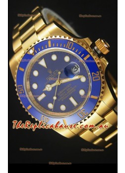 Rolex Submariner 16618 Gold Ceramic Bezel Replica 1:1 Watch with Swiss 3135 Movement