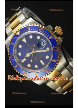 Rolex Submariner 16613 Two Tone Ceramic Bezel Swiss Replica 1:1 Watch with Swiss 3135 Movement 