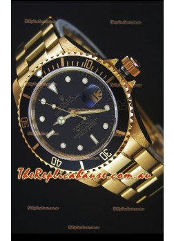 Rolex Submariner 16618 Gold Replica 1:1 Watch with Swiss 3135 Movement