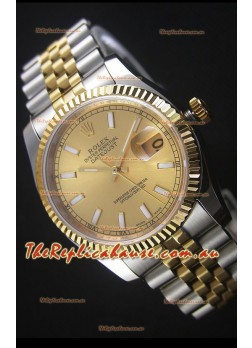 Rolex Datejust Replica Watch Gold Dial in 36MM with 3135 Swiss Movement 