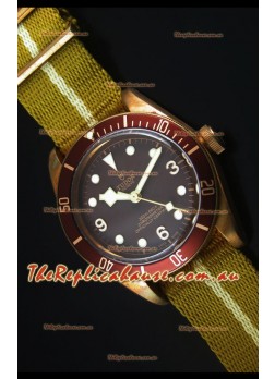 Tudor Heritage Bay Bronze Swiss Replica Timepiece with NATO Strap 