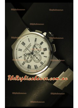 Ulysse Nardin Marine Chronograph Stainless Steel White Roman Dial - 1:1 Mirror Replica